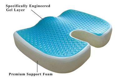 Memory Foam Cushion Gel tăng cường nghi Seat OEM, Gel xương cụt Seat Cushion