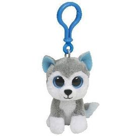 Husky Dog Thú Bông Plush Toy Keychain, Xám / trắng / gạo trắng