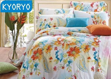 Luxury Double đầy màu sắc Bộ đồ giường bằng vải bông / Bộ giường ngủ đôi