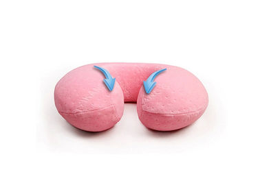 Màu hồng sang trọng Velvet nhỏ Memory Foam Gối Travel Kích thước cho trẻ em